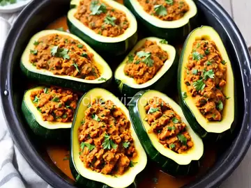 Slow Cooker Stuffed Zucchini