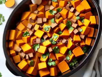 Slow Cooker Sweet Potatoes (Yams) and Marshmallows