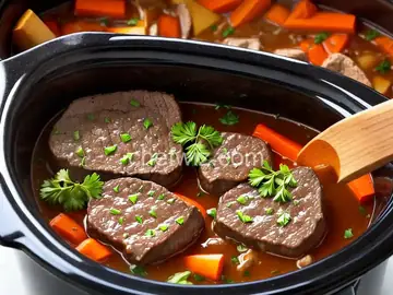 Slow Cooker Tender and Yummy Round Steak