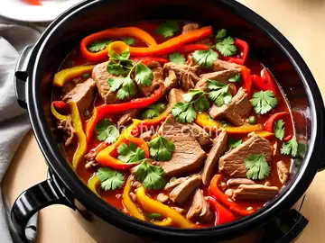 Slow Cooker Thai Pork with Peppers