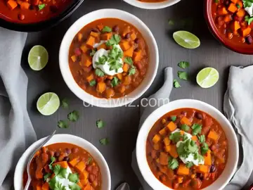 Slow Cooker Vegan Sweet Potato Chili