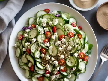 Smashed Cucumber Salad With Za'atar and Feta