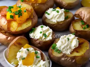 Smashed Potatoes and Cream Cheese