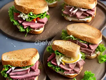 Smoked Corned Beef Sandwiches with Coleslaw