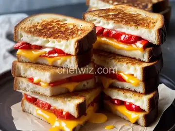 Smoked Gouda and Roasted Red Pepper Grilled Cheese
