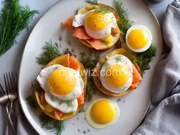 Smoked Salmon Eggs Benedict With Dill Hollandaise Recipe
