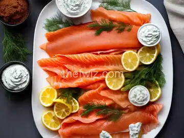 Smoked Salmon Platter with Dill Sour Cream
