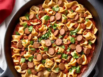 Smoked Sausage and Tortellini Skillet