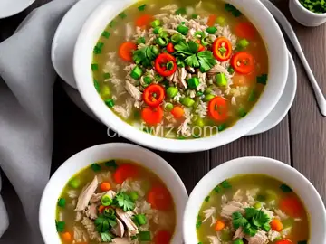 Smoked Turkey Rice Soup