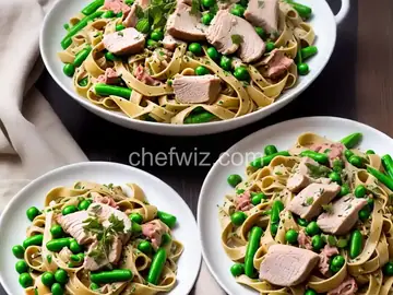 Smoked Turkey and Spring Pea Fettuccine