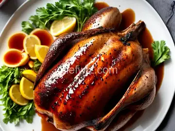 Smoked Whole Chicken with Honey BBQ Sauce