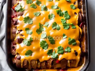 Smothered Chimichanga Casserole