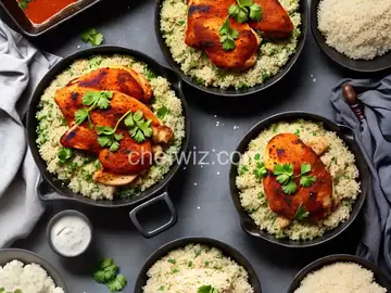 Sofrito Chicken and Cauliflower Rice