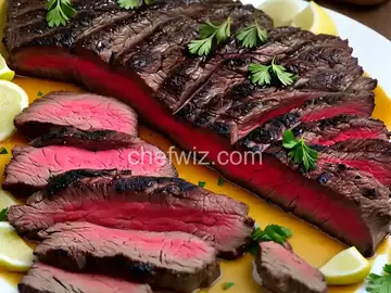 Soft Steak (Marinated Skirt Steak with Bleu Cheese)
