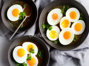 Soft boiled egg, cooked in microwave