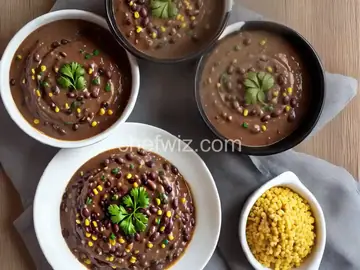 Sos Pwa Nwa and Mayi Moulen (Black Bean Sauce and Cornmeal)