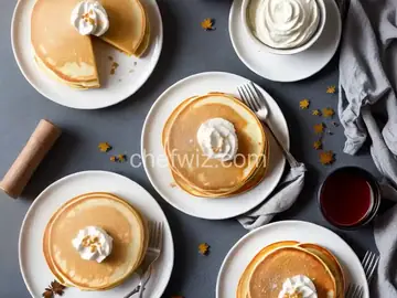 Sour-Cream Pancakes With Sour-Cream Maple Syrup