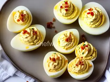 Sour Cream and Bacon Deviled Eggs