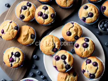 Sourdough Blueberry Muffins