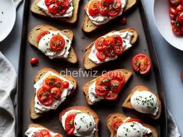 Sourdough Toasts With Tomato, Pesto, and Burrata Recipe