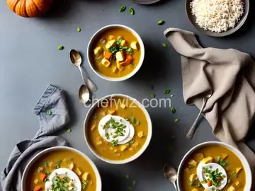 South African Pumpkin Soup with Banana and Curry