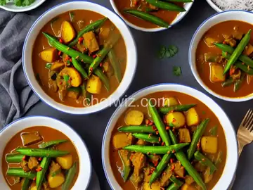 South Indian Potato-Okra Curry (Bhindi Curry)