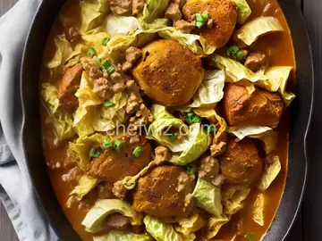 Southern style cabbage and neckbones