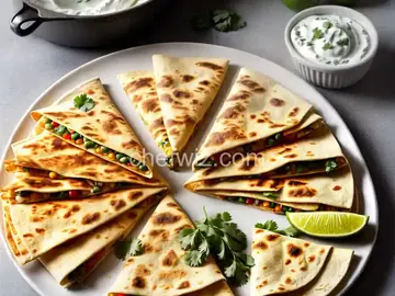 Southwest Quesadilla with Cilantro-Lime Sour Cream