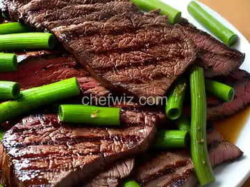 Soy Sauce–Marinated Grilled Flank Steak and Scallions