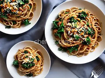 Spaghetti Aglio e Olio With Lots of Kale