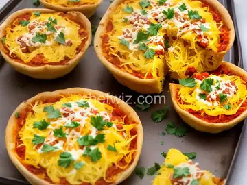 Spaghetti Squash Pizza Nests