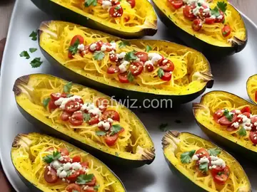 Spaghetti Squash Scampi Boats