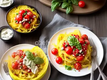Spaghetti Squash with Fresh Tomatoes and Ricotta
