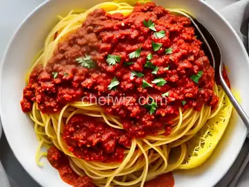 Spaghetti Squash with Meat Sauce