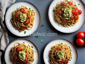 Spaghetti With Tomato and Walnut Pesto