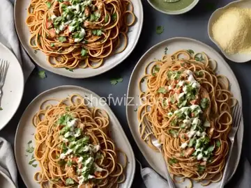 Spaghetti with Cilantro Sauce