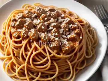 Spaghetti with Creamy Meat Sauce