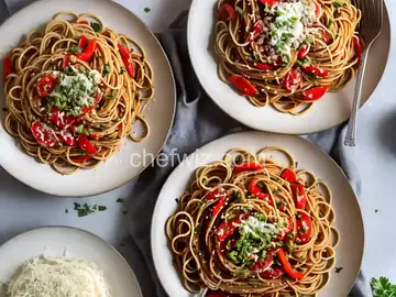 Spaghetti with Garlic, Olive Oil and Red Pepper Flakes