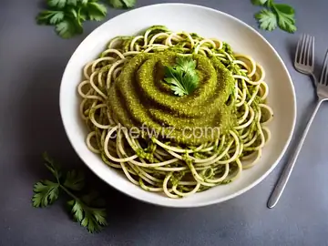 Spaghetti with Parsley Pesto