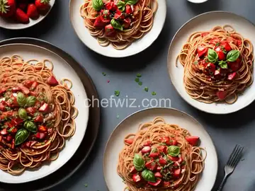 Spaghetti with Strawberry-Tomato Sauce