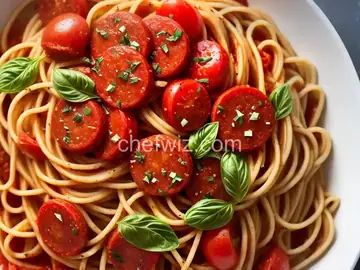 Spaghetti with Tomato and Sausage Sauce