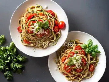 Spaghetti with Zucchini and Tomatoes