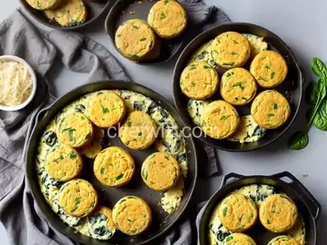Spam, Cheese, and Spinach Muffins