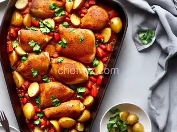 Spanish Chicken and Potato Roast