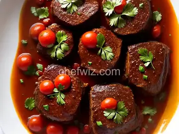 Spanish Slow cooked beef cheeks with tomato bread �Carrillada de Ternera�