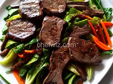 Spice Rubbed Lamb Chops Hoisin and with Grilled Bok Choy Salad