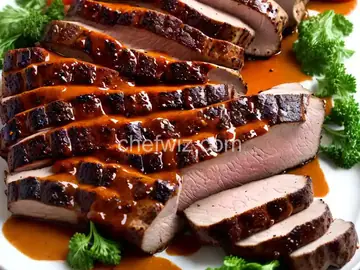 Spice Rubbed Pork Tenderloin with Bourbon-Chipotle Sauce