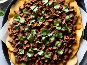 Spiced Beef and Refried Bean Tostadas