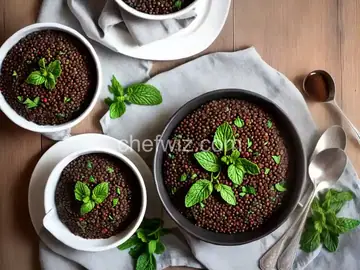 Spiced Black Lentils with Yogurt and Mint