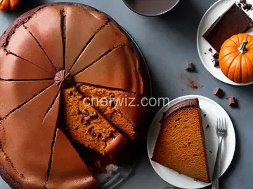 Spiced Chocolate-Pumpkin Cake With Pumpkin Glaze